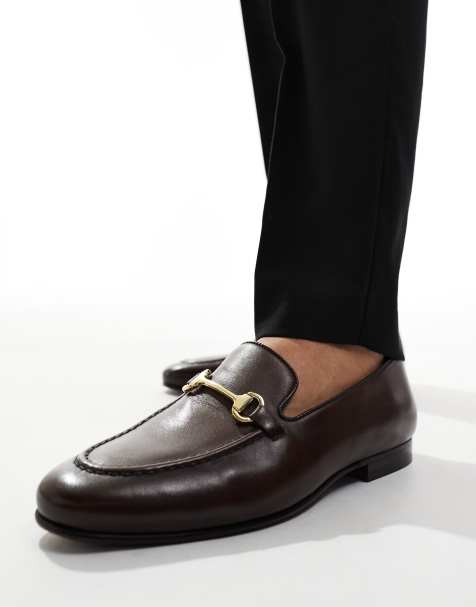 Walk London - Trent - Loafers met trens in bruin leer - view 1