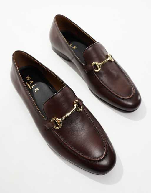  Walk London Trent Trim Loafers In Brown Leather, 2 of 4