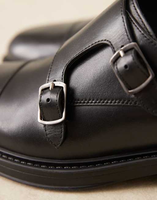WALK London - VIncent - Gespschoenen van leer in zwart, 3 van 4