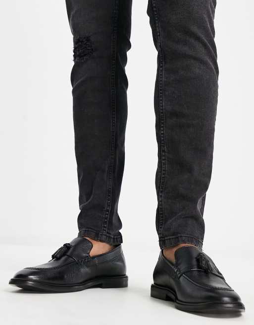 Walk London – West – Loafers i strukturerat läder med tofs, 2 av 4