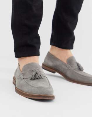 grey suede loafers