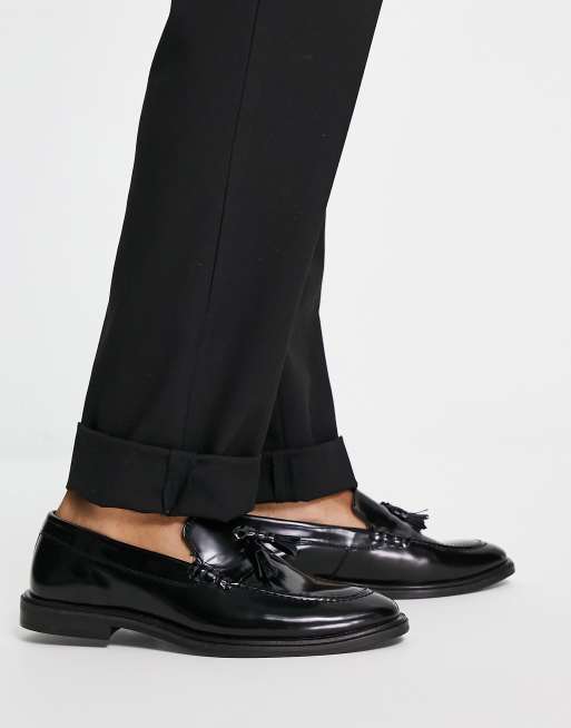 Walk London – West – Svarta lackade loafers med tofs, 2 av 4