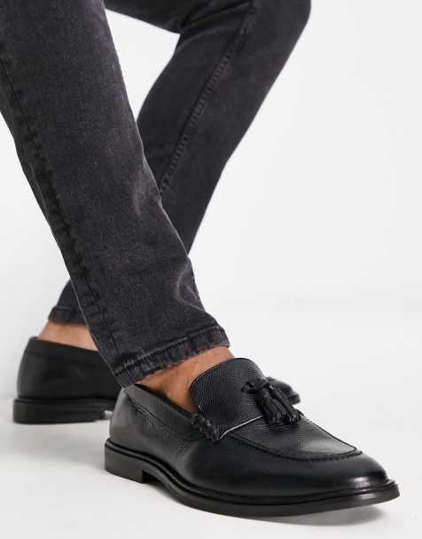 Walk London West tassel loafers in pebble leather - view 1