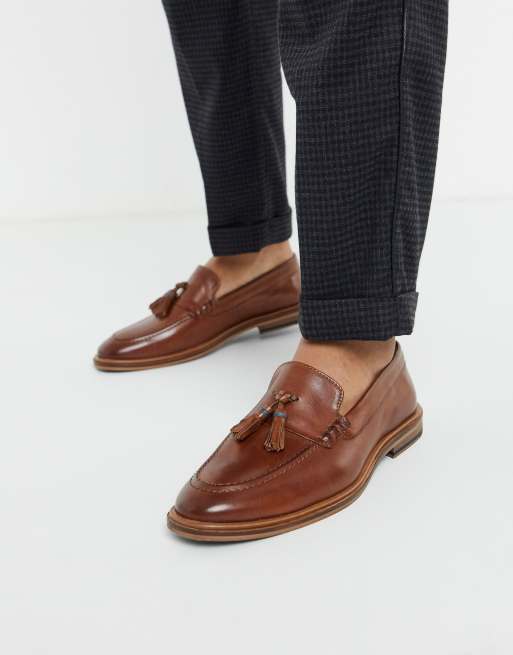 Hævde du er Multiplikation Walk London west tassel loafers in tan leather | ASOS