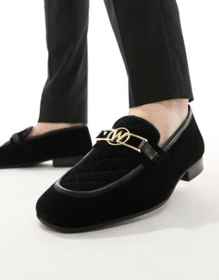  woody quilted loafers  velvet 