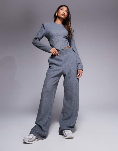 Wander Doll - Constance - Korsettop met schoudervullingen en lange mouwen in antraciet, deel van co-ord set - view 1