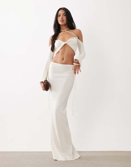 Wander Doll - Ophelia - Gehaakte maxi rok in wit, deel van co-ord set, 3 van 5