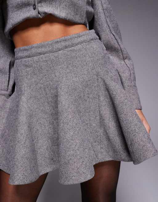 Wanderdoll Blair tailored pleated mini skirt in grey (part of a set), 3 of 5