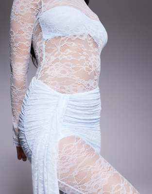 Wanderdoll Britney Lace Drape Detail Jumpsuit