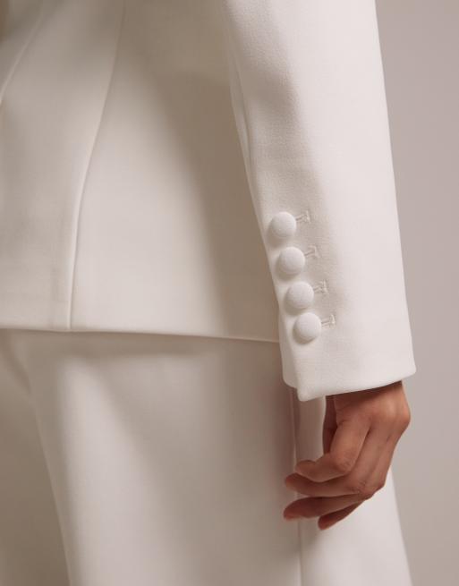 Wanderdoll - Charlotte - Alt til bruden - Hvid blazer med oversized krave og indsyet talje - Del af sæt, 4 af 5