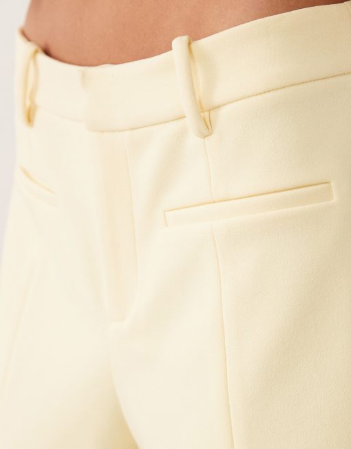 Wanderdoll Charlotte tailored front seam detailing shorts in lemon - part of a set, 3 of 5