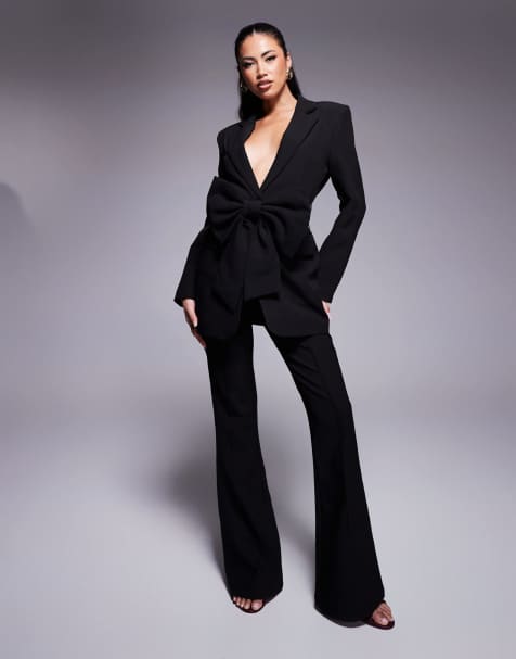 Wanderdoll – Evangeline – Dopasowane czarne spodnie z rozszerzanymi nogawkami, część zestawu - view 1