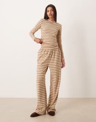 Wanderdoll Frankie Premium Heavyweight Jersey Wide Leg Pants In Multi