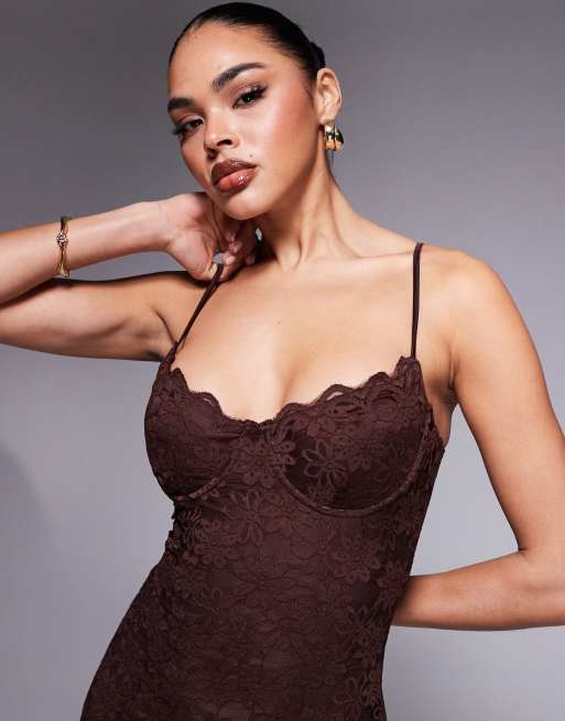【GLOWNY】HEART LACE CAMI DRESS GLOWNY] HEART LACE CAMI DRESS (BLACK) – SellerWork