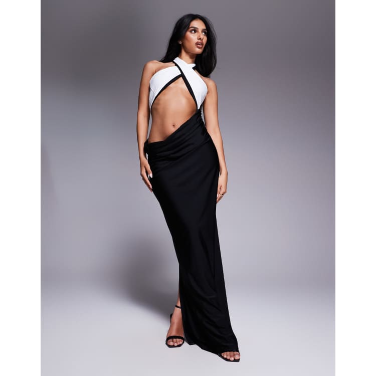 Wanderdoll Maddison exclusive slinky cross front halterneck