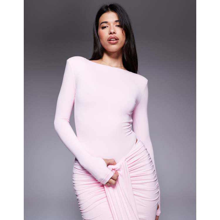 【dydoshop】GLAM long sleeves Amazon.com: ODASDO Women Metalic Long Sleeve Bodysuit