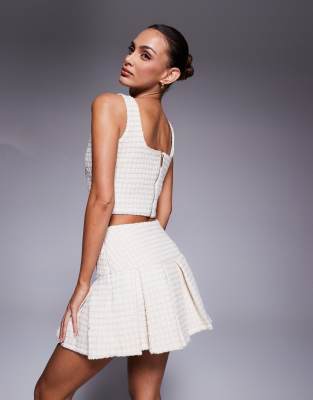 WANDERDOLL NOEL BOUCLE SCOOP NECK CORSET TOP 