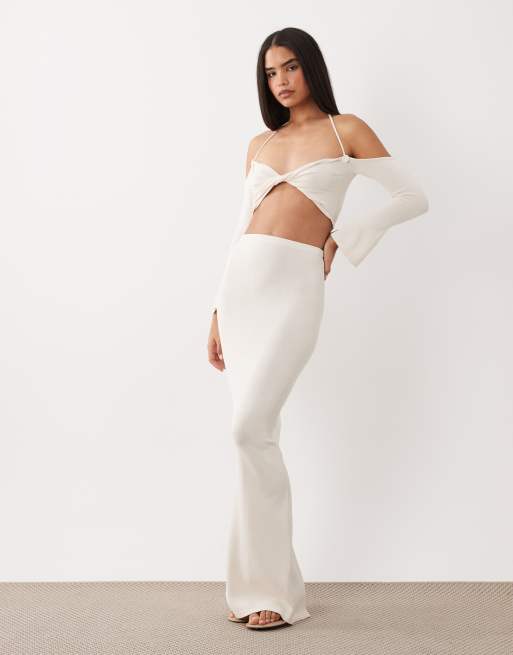 Wanderdoll Ophelia crochet maxi skirt in white - part of a set | ASOS