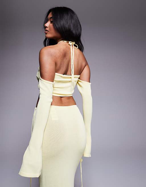 Wanderdoll Ophelia knit cropped twist front halterneck top Wanderdoll Ophelia knit cropped twist front halterneck top