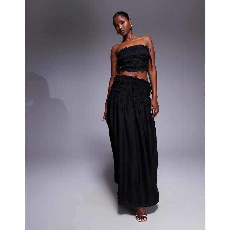 ◆MOONDAL◆ Adela Maxi Skirt in Black MOONDAL 문달