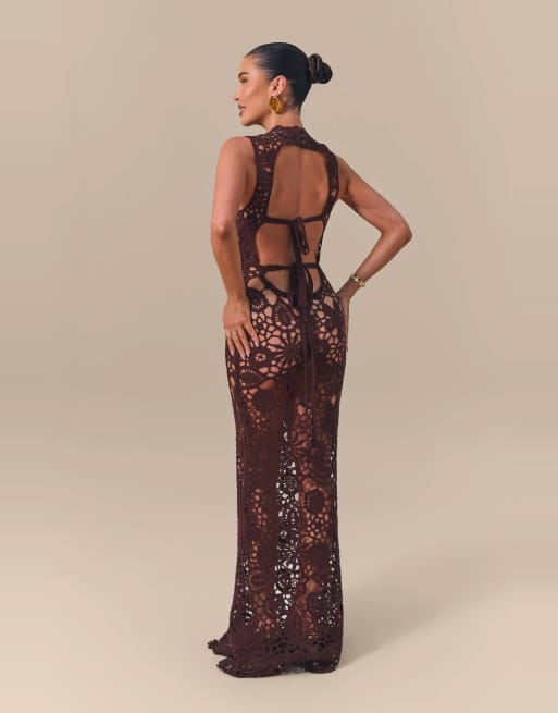 Wanderdoll x Emma Milton Capria crochet lace high neck sleeveless