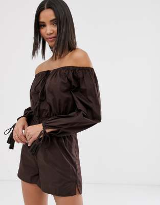 warehouse bardot jumpsuit