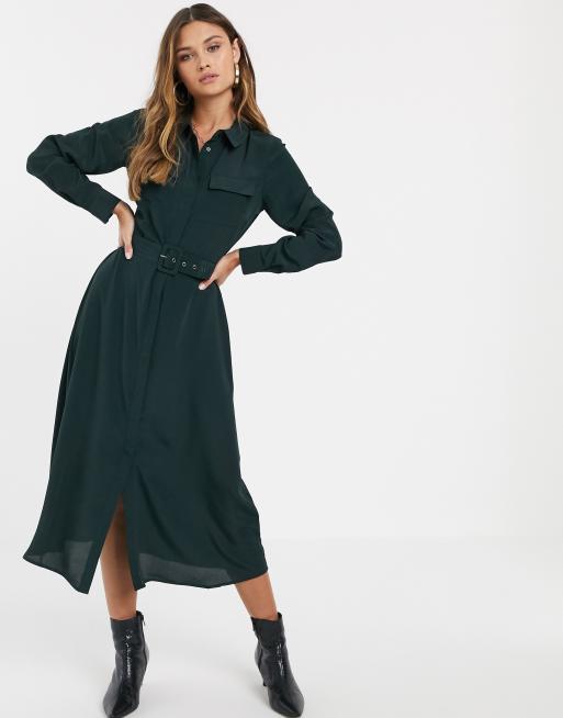 Warehouse dark green on sale dress