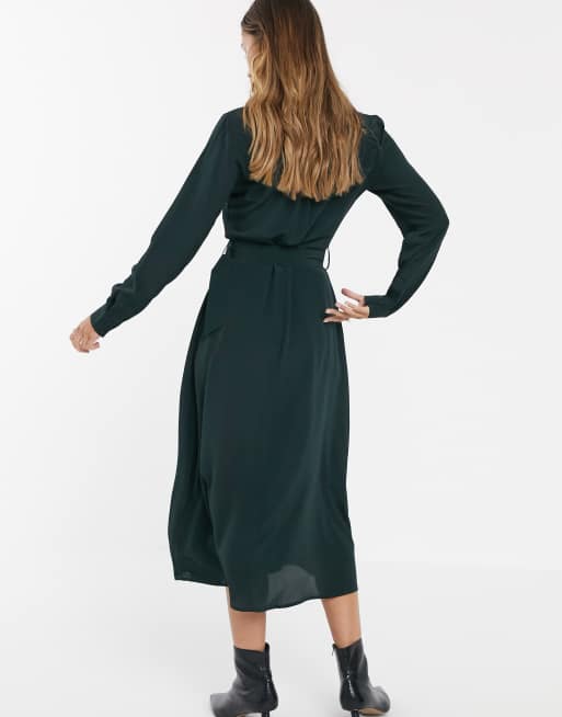 Warehouse dark green outlet dress