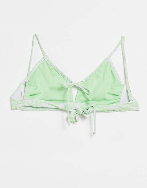 Warehouse - Bikinitop met rimpeleffect en fijne print in meerdere kleuren, 2 van 4
