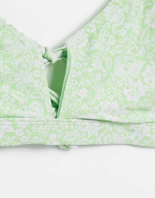 Warehouse - Bikinitop met rimpeleffect en fijne print in meerdere kleuren, 3 van 4