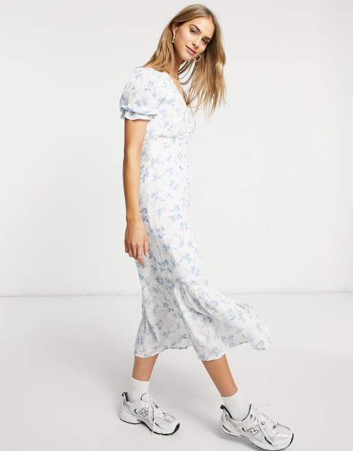 Warehouse - Bonnie - Robe mi-longue à petites fleurs - Multicolore