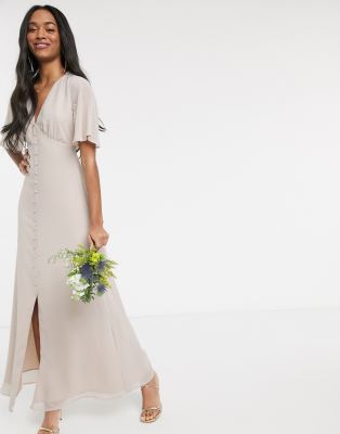 angel sleeve maxi dress