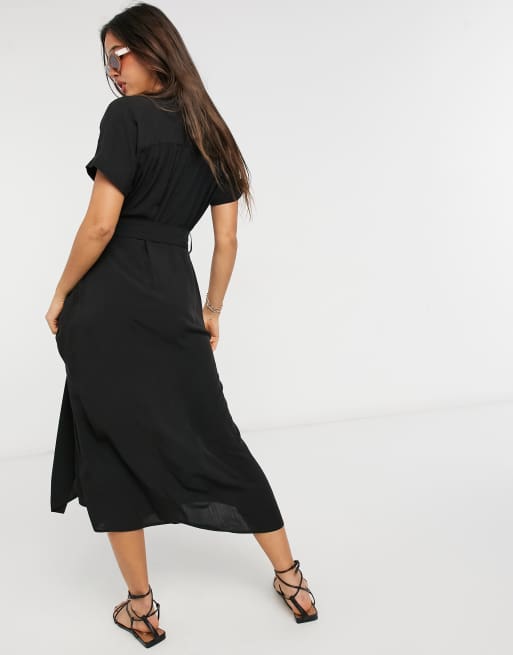 Warehouse button on sale through midi dress