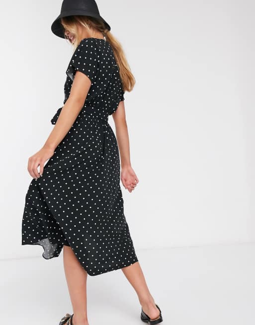 Warehouse black and white spot clearance dress