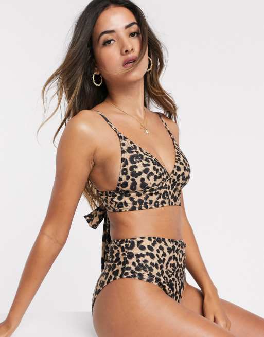 Warehouse leopard print hot sale bikini