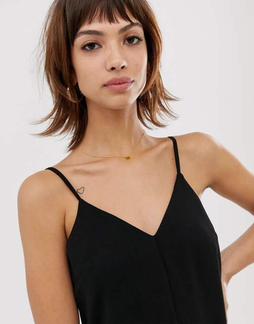 Warehouse cami jumpsuit in black ASOS
