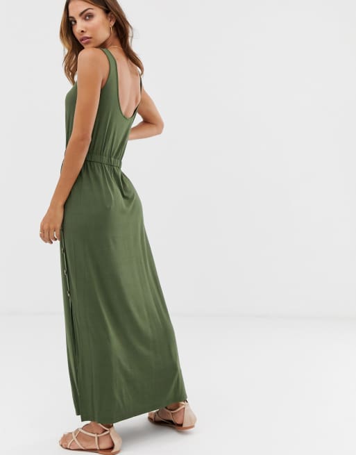 Warehouse green best sale maxi dress