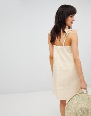 warehouse yellow stripe dress