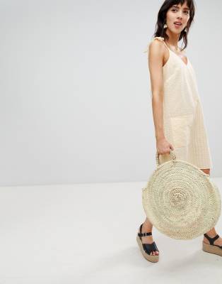 warehouse yellow stripe dress
