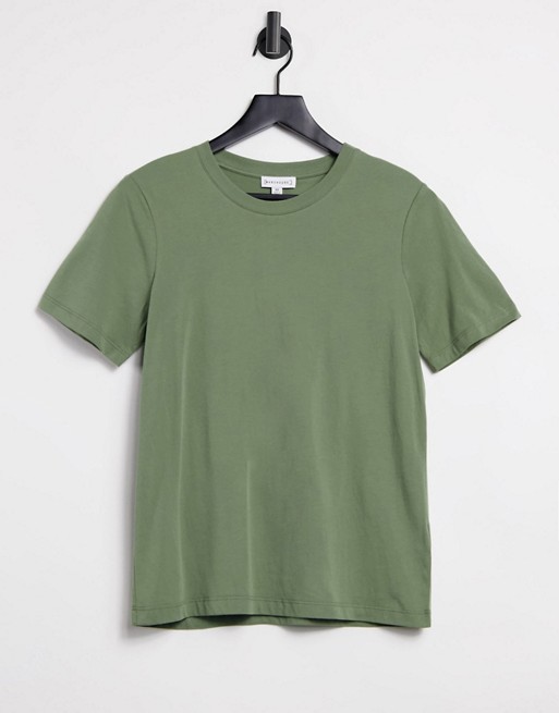 Warehouse casual fit t-shirt in khaki