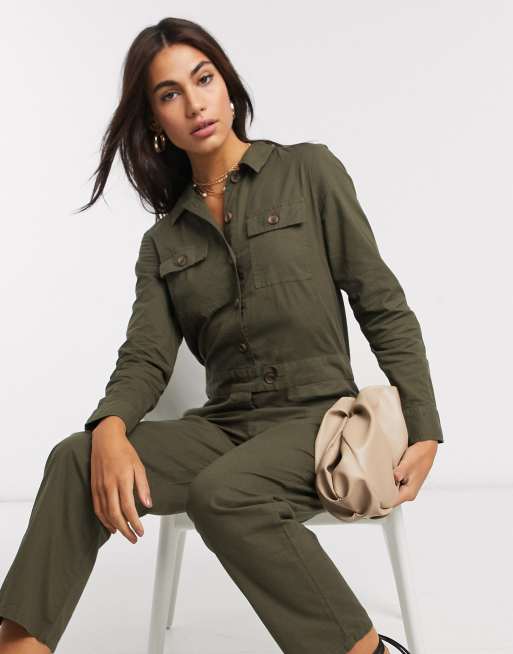 Khaki boiler 2024 suit womens