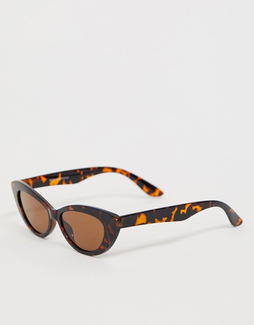 Warehouse cat eye sunglasses in tortoiseshell