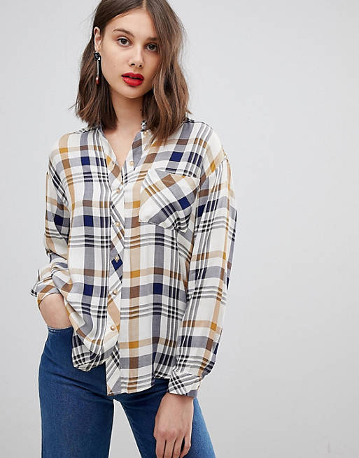 Warehouse checked shirt in multi | ASOS