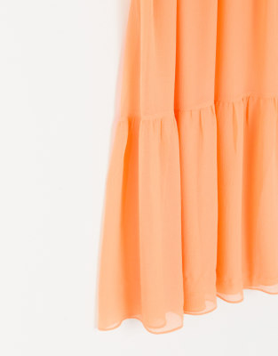 warehouse chiffon tiered maxi dress