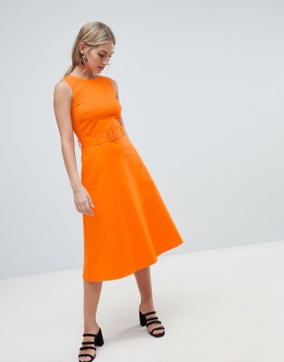 warehouse orange dress