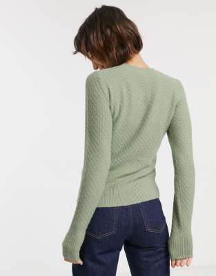 warehouse green jumper