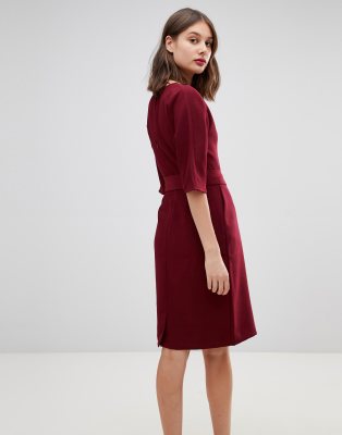 asos burgundy dress