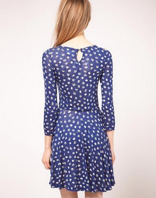 warehouse daisy print dress