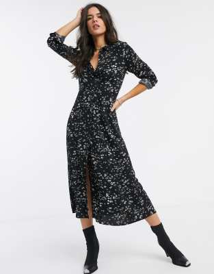 warehouse western midi dress