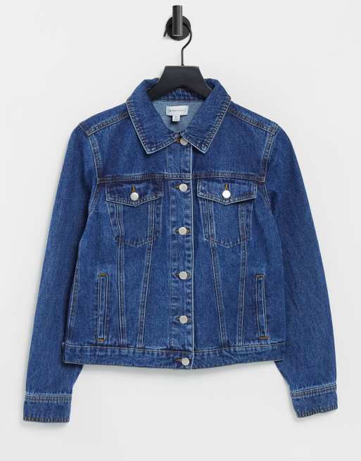 Warehouse - Denim jack in lichtblauw met wassing